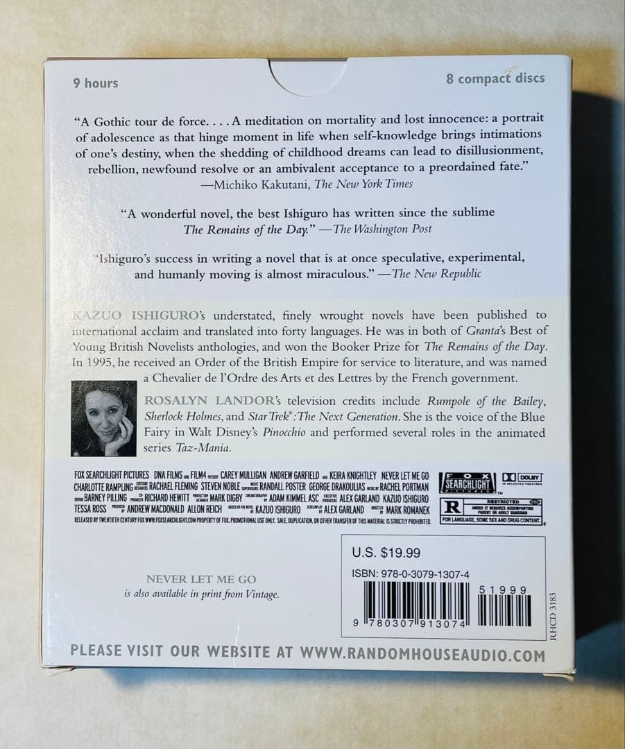 Kazuo Ishiguro Never Let Me Go 朗読CD8枚組