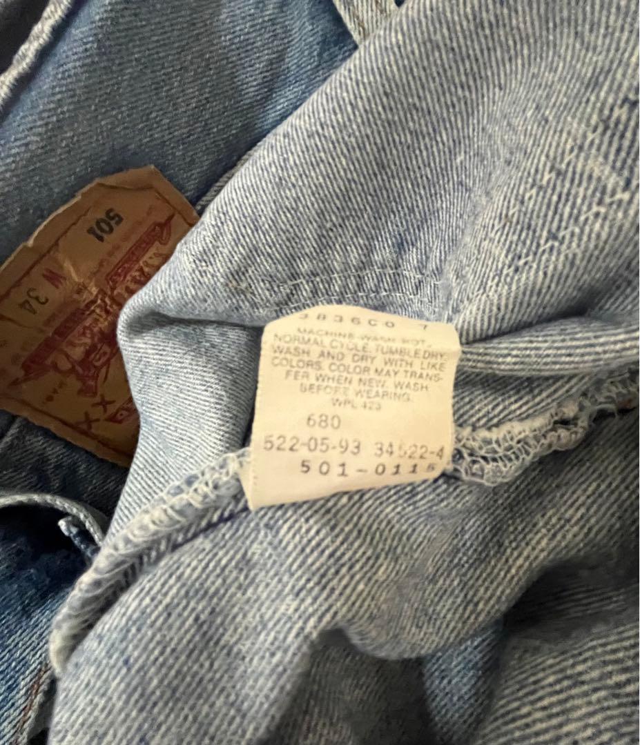 90年代のLevi's 501 USA製522 刻印  美しい色落ちとヒゲが特徴