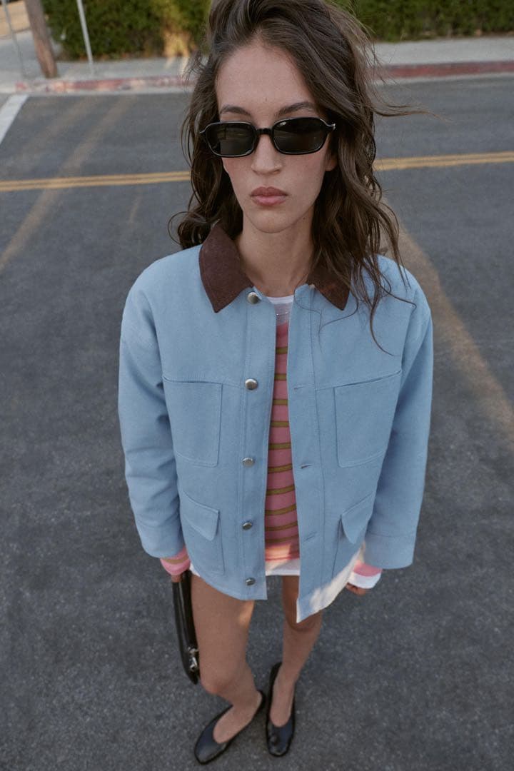 完売品 ZARA コントラストパフジャケット Sサイズ新品タグ付き