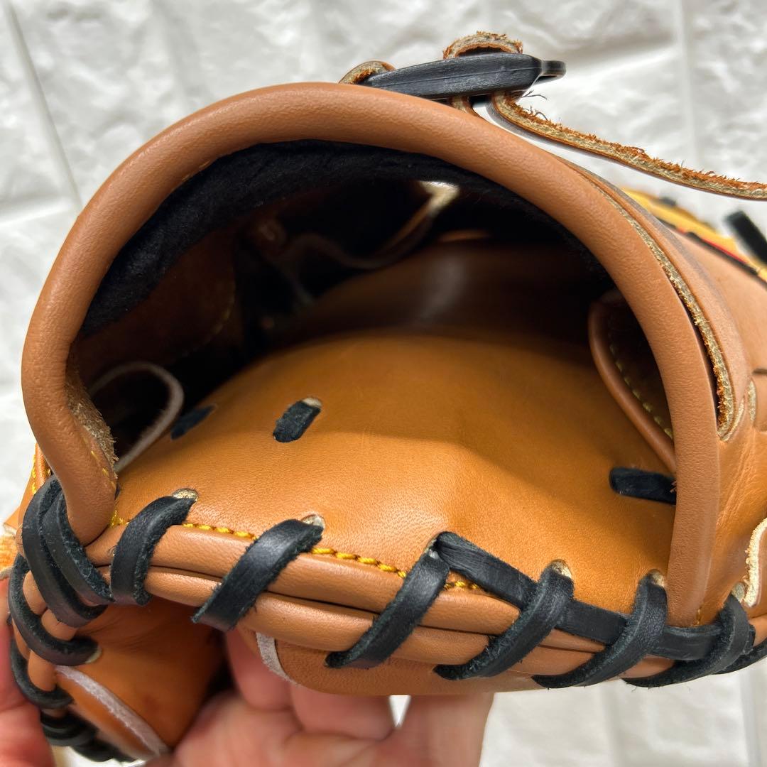 【美品】野球 グローブ 軟式 一般 キャッチャーミット ハタケヤマ