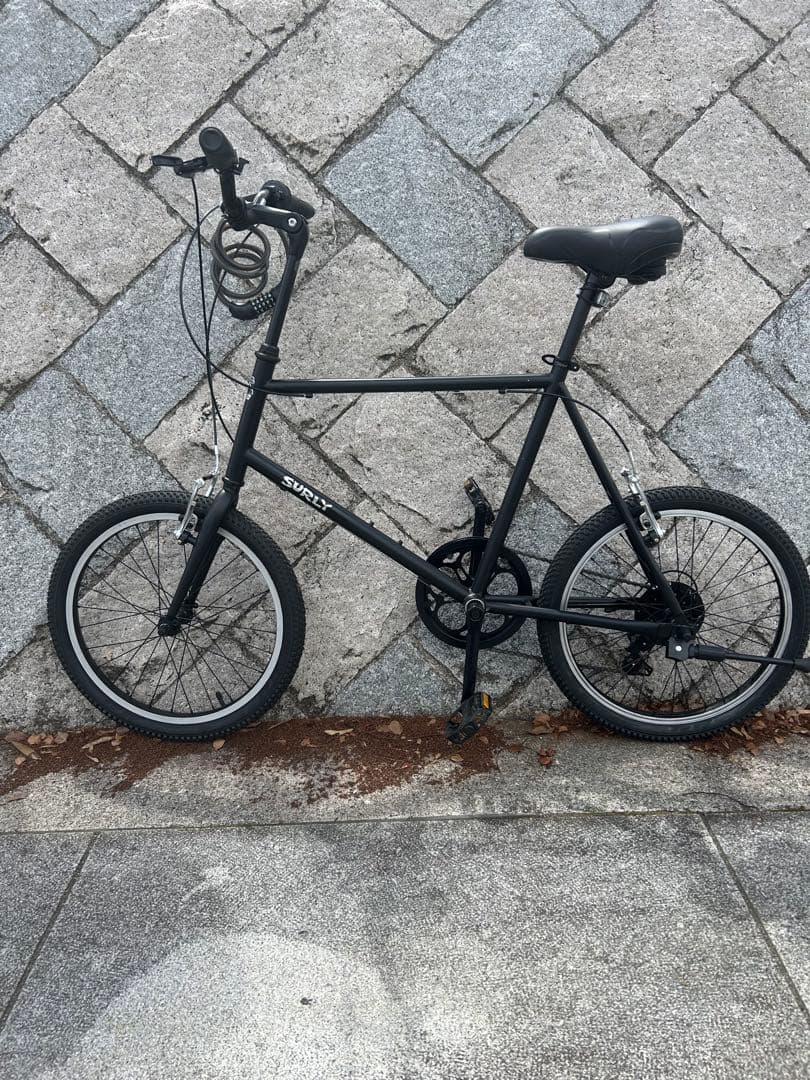 ブラック ミニベロ 20インチ 自転車 スチールフレーム
