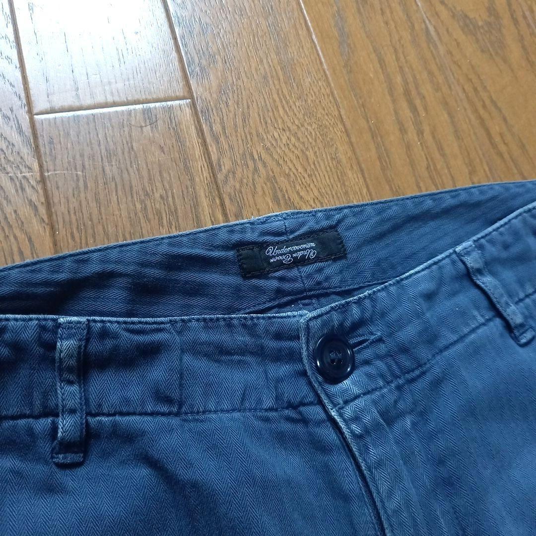 アンダーカバー ペンキ加工カーゴパンツ ネイビー アーカイブ ヨウジヤマモト
