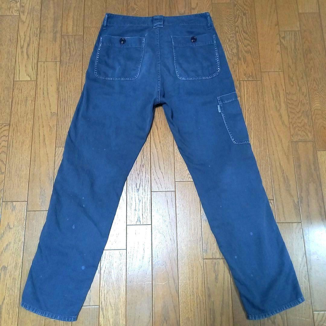 アンダーカバー ペンキ加工カーゴパンツ ネイビー アーカイブ ヨウジヤマモト