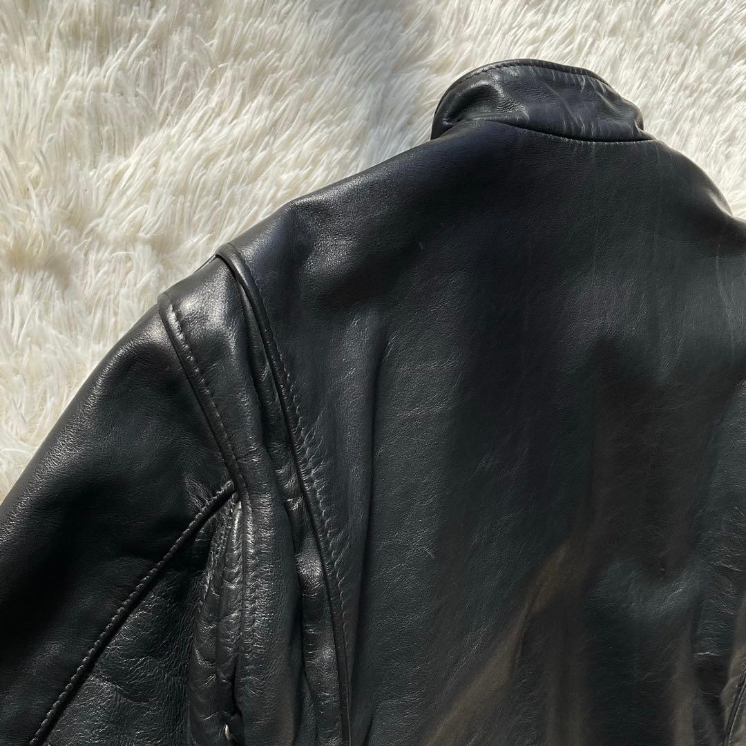 USA製✨schott 641 レザージャケット　シングルライダース　36 黒