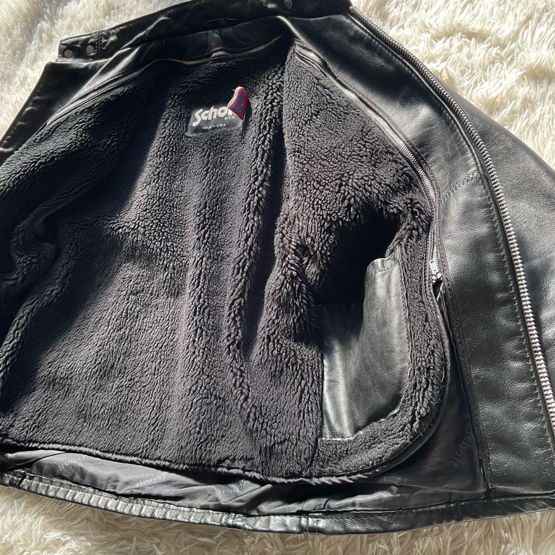 USA製✨schott 641 レザージャケット　シングルライダース　36 黒