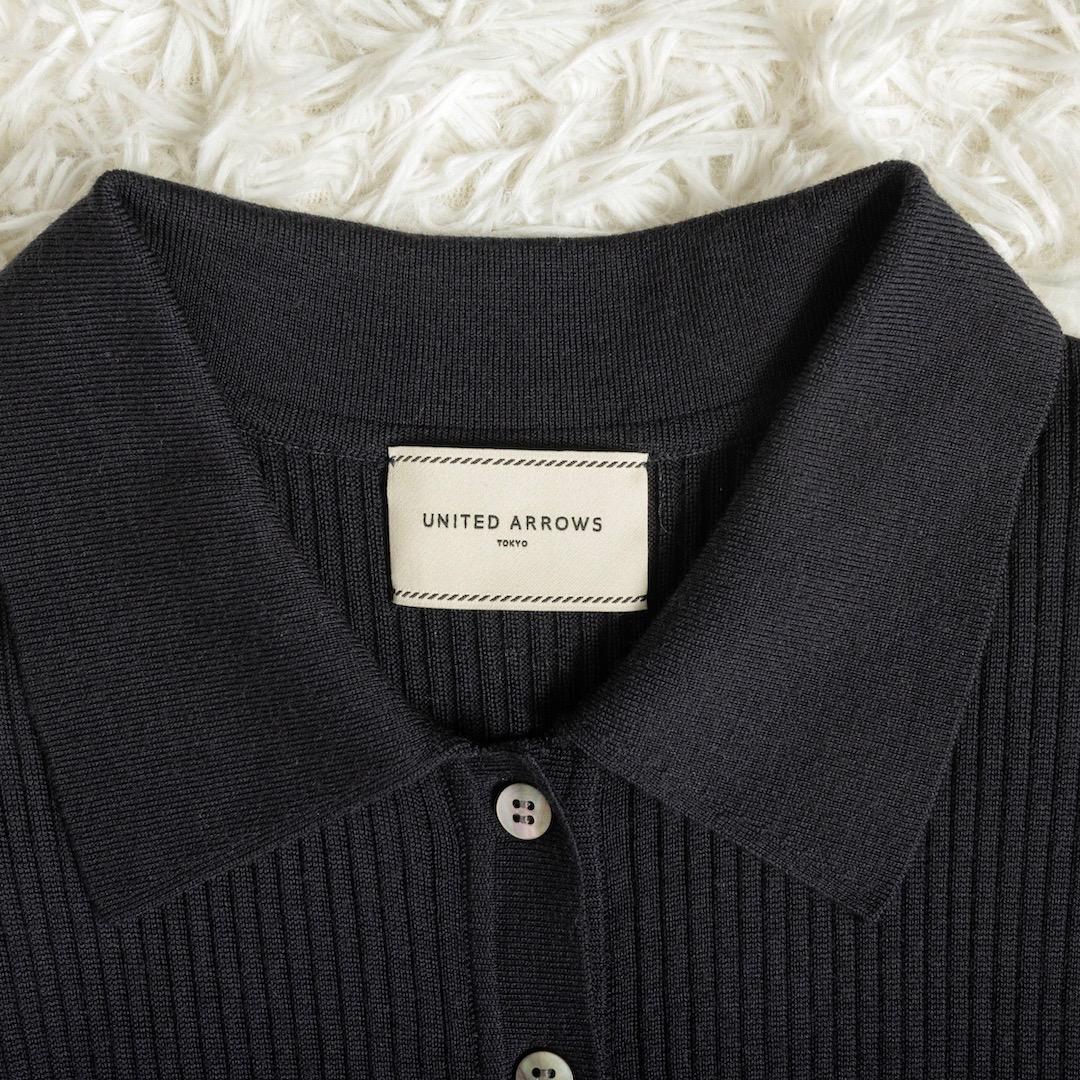 UNITED ARROWS 25AW フィット ＆ フレア ポロワンピース