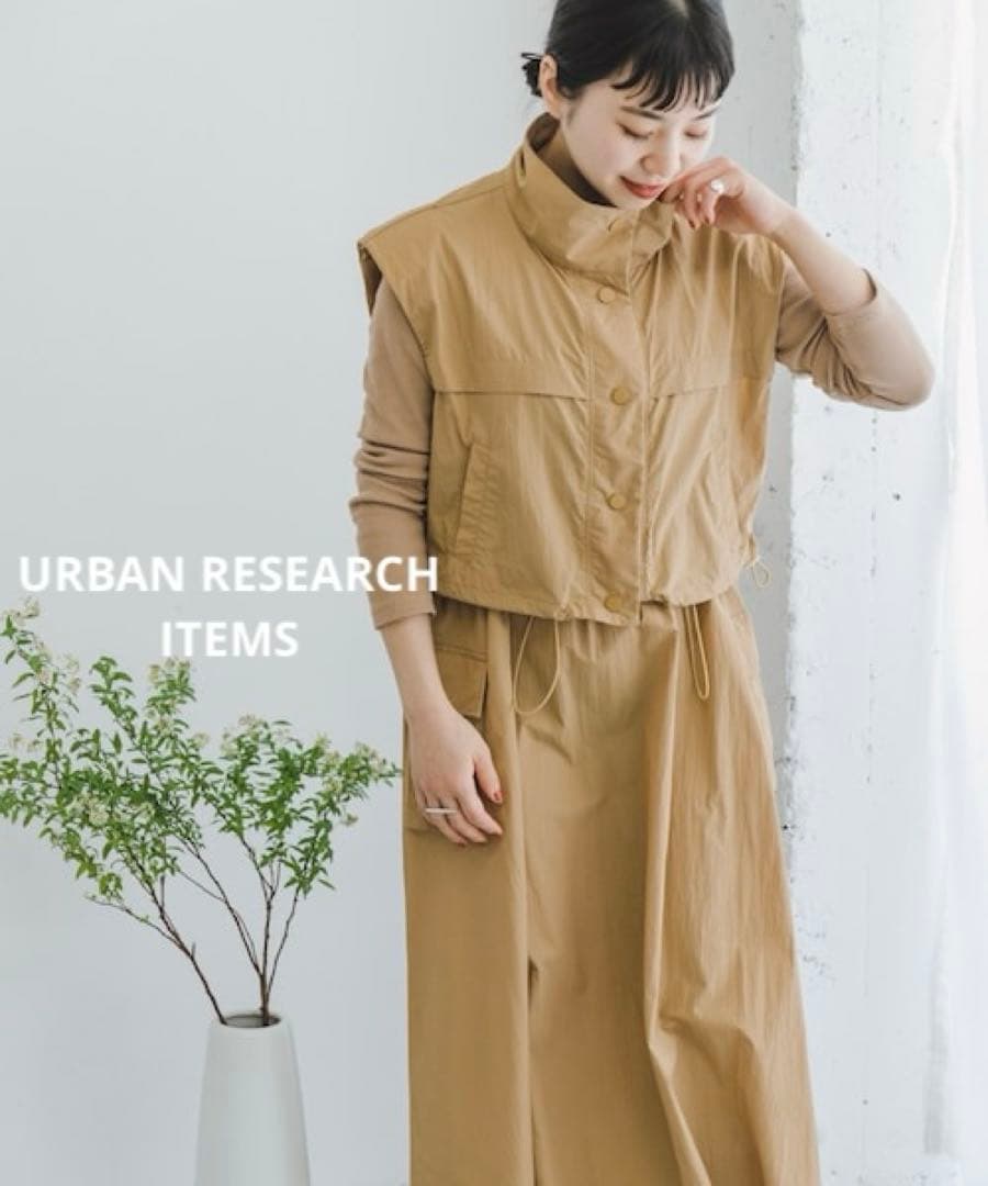 UR ITEMS◆ナイロンベスト&ドッキングワンピース／2Pセット◆CML◆F