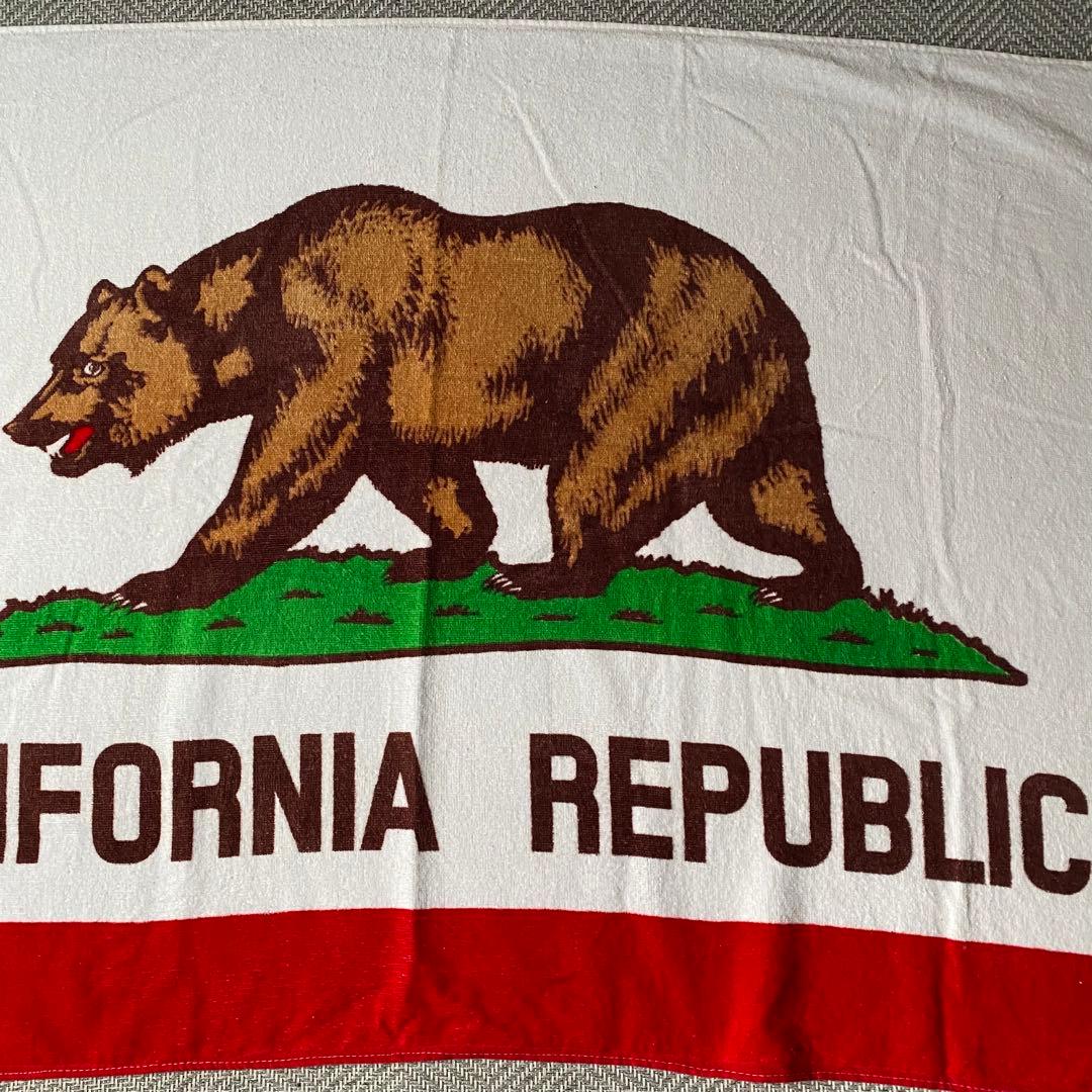 残り一点　おしゃれビックバスタオル　カリフォルニア州旗デザイン
