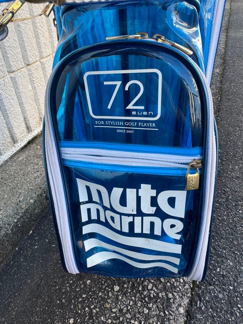 MUTA marine EVEN コラボ　キャディバッグ　クリア　ゴルフバッグ