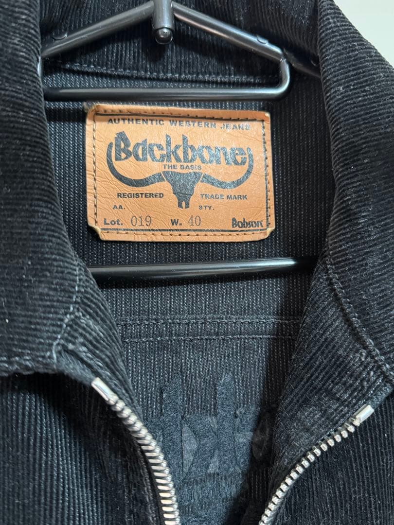 Backbone ブラック ジャケット W. 40 XL バック
