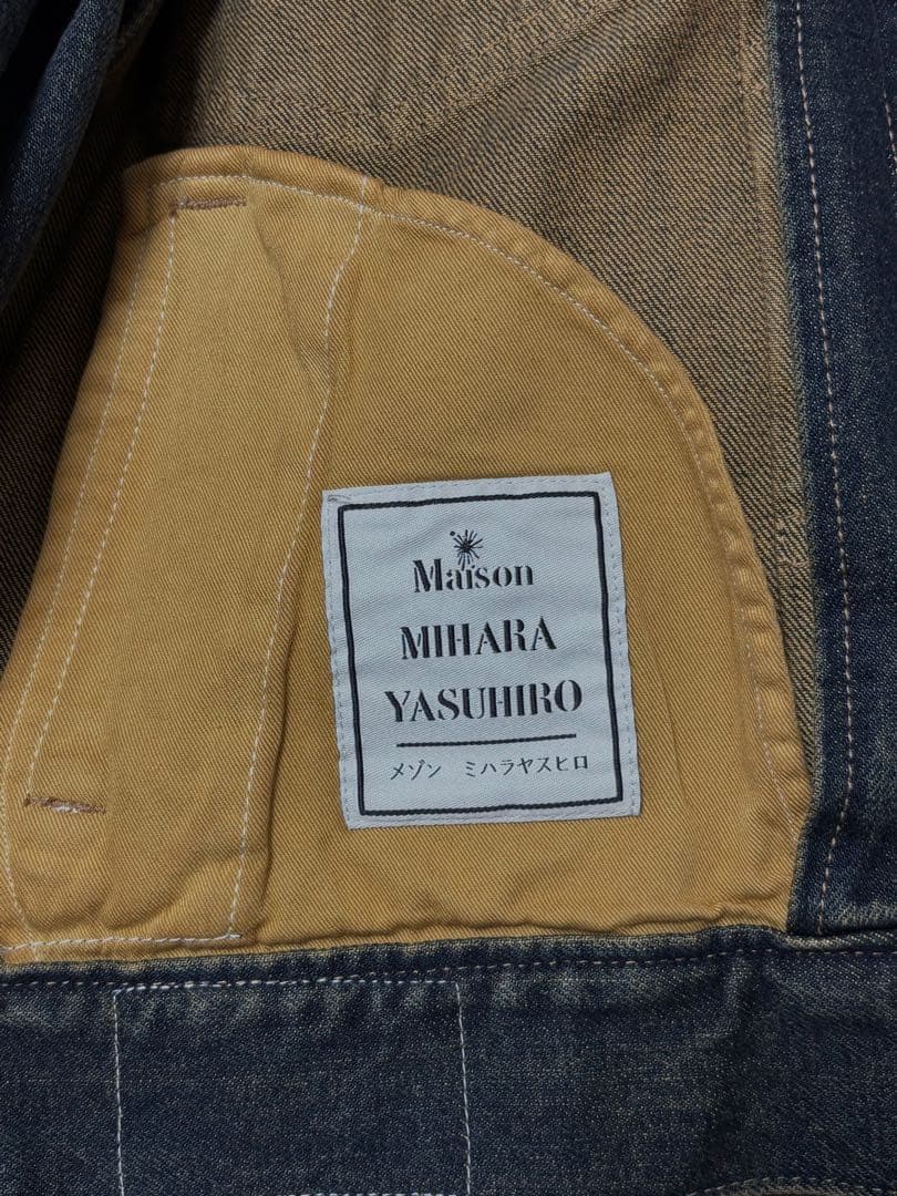 【ミハラヤスヒロ】FRONT LAYERED DENIM JACKET