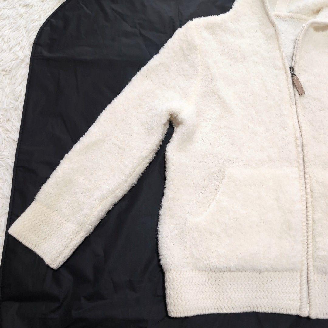 【現行品】レリアンプラスハウス ニットパーカー　13+　XL アイボリー　ウール