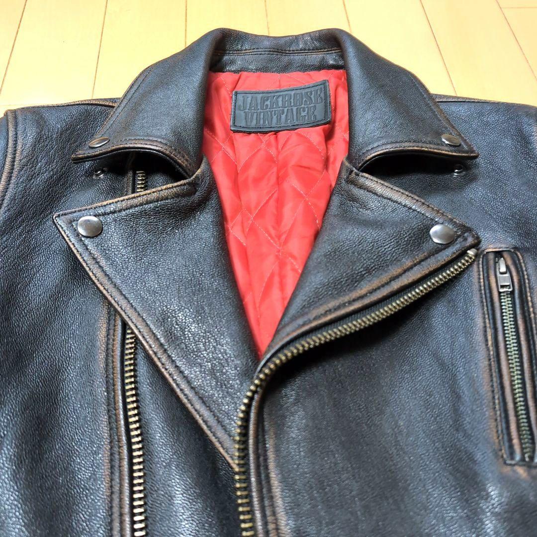 【JACKROSE】ヴィンテージ加工 ダブルライダース M