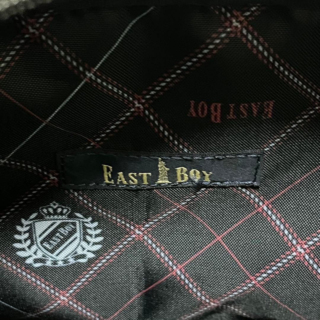 EASTBOY スクールバッグ チョコレート ブラウン ヴィーナス赤 刺繍ロゴ