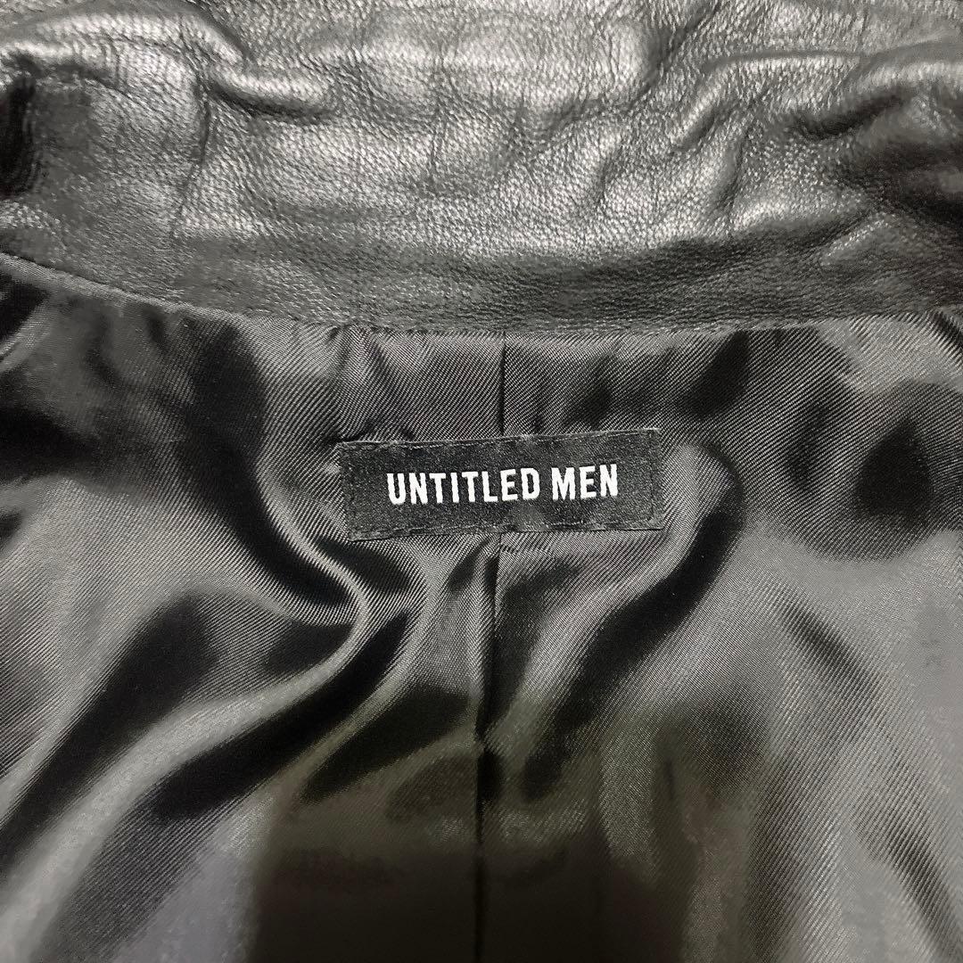 美品 アンタイトルMEN M-65型 レザージャケット 黒 ラムレザー 本革