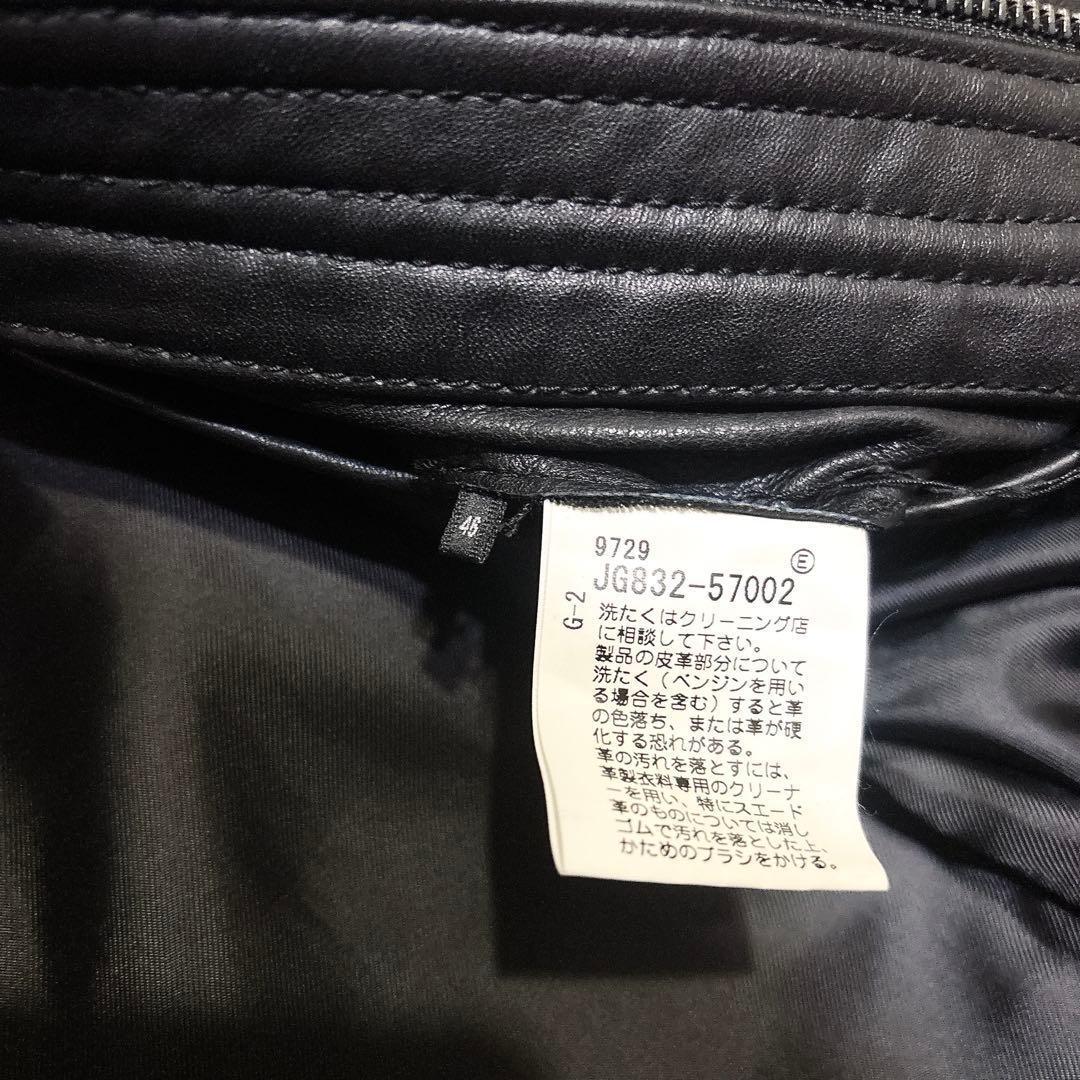 美品 アンタイトルMEN M-65型 レザージャケット 黒 ラムレザー 本革