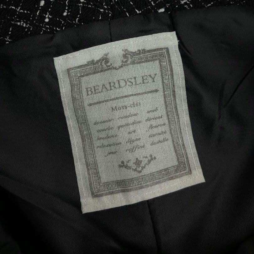 美品✨️BEARDSLEY ビアズリー ツイード フレア ワンピース　ブラック