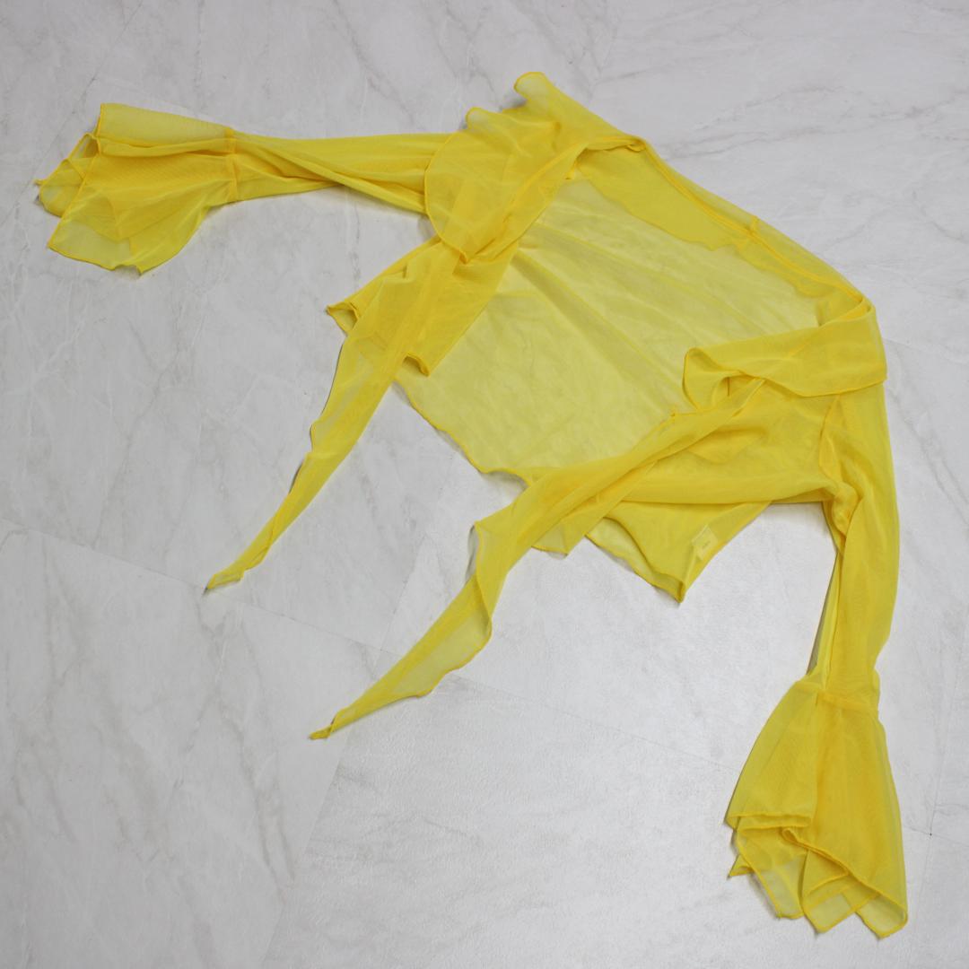 【美品 社交ダンス衣装】上下セット まとめ売り 黄色 かわいい 無地 シンプル