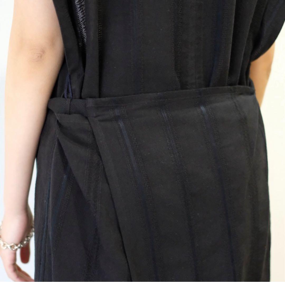 【美品】YLEVE 23SS RANDOM STRIPE OP - BLACK