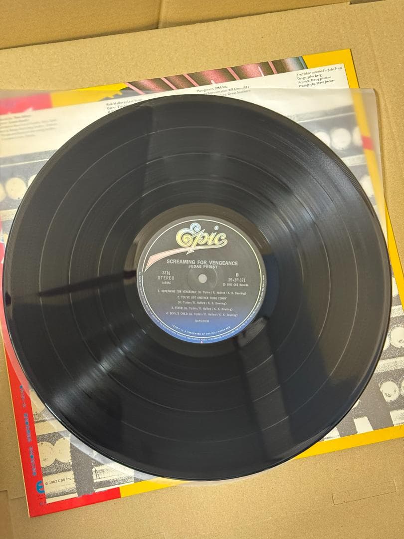 帯付き ＬＰレコード 中古 美品 現状品 復讐の叫び ジューダスプリースト