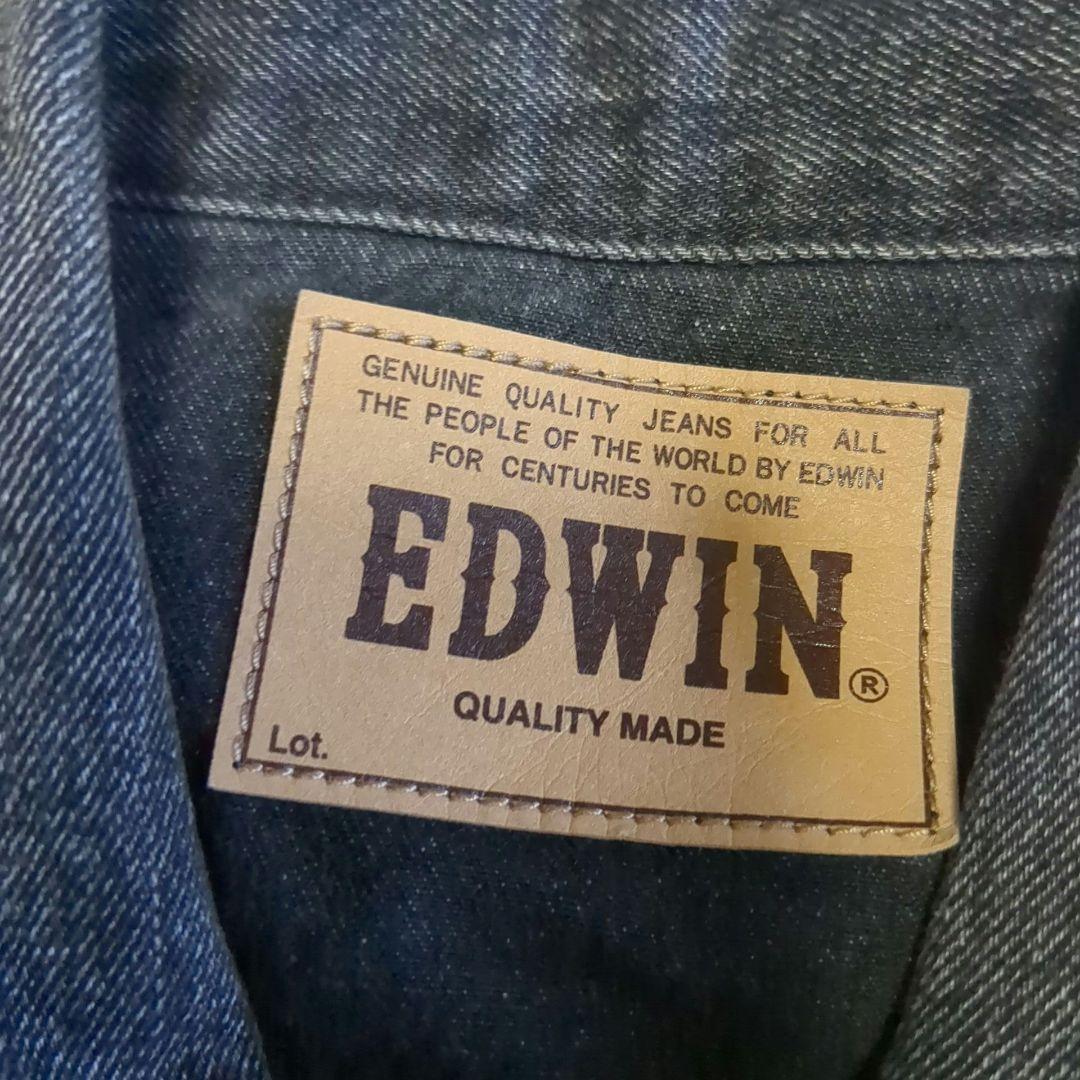 未着用　EDWIN エドウィン デニムジャケット Gジャン ブラックデニム