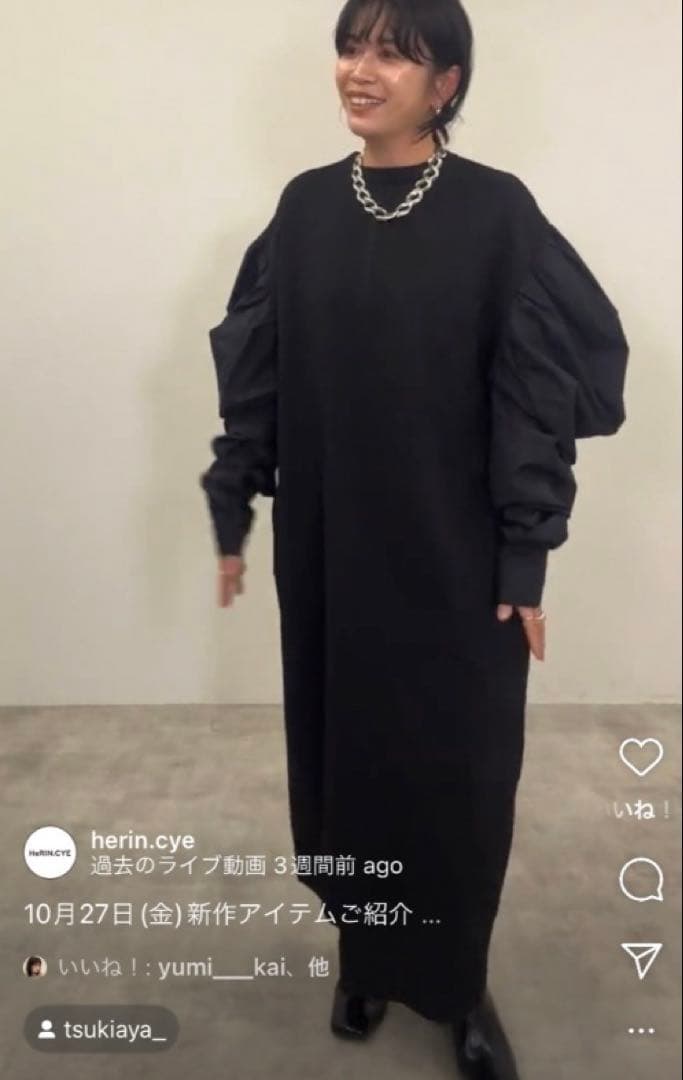 最終値下げ　美品　HeRIN.CYE deluxe dress ワンピース