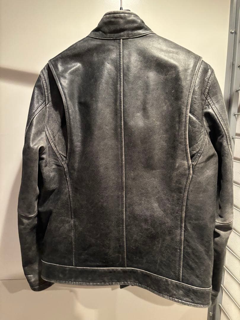 WIND ARMOR NICHIWA グレー レザージャケット
