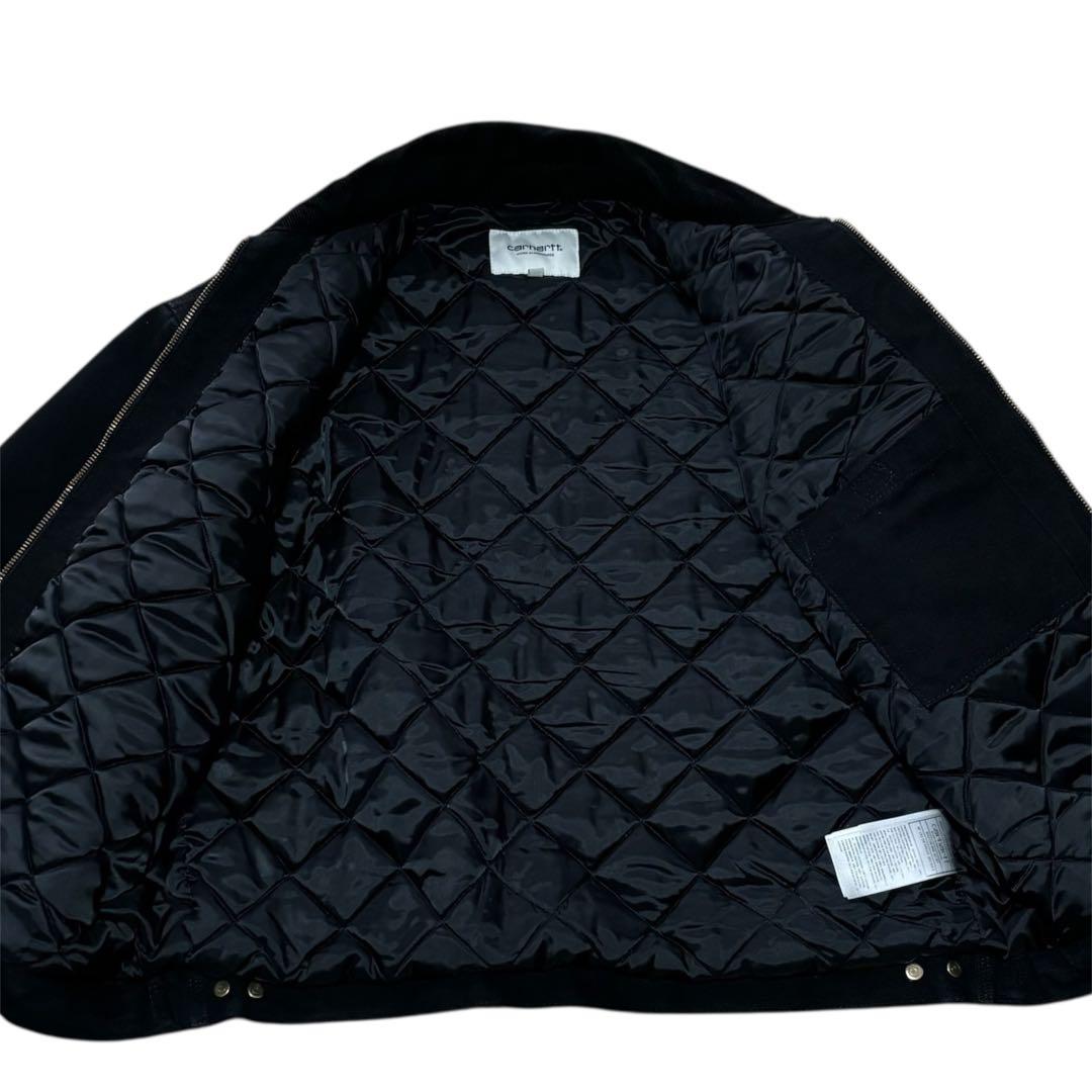 希少Carhartt ブラック デトロイトジャケット　ウィメンズ　ロゴ白黒