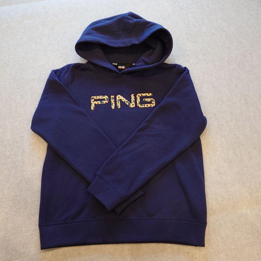 PING ネイビー パーカー M　ひまわり