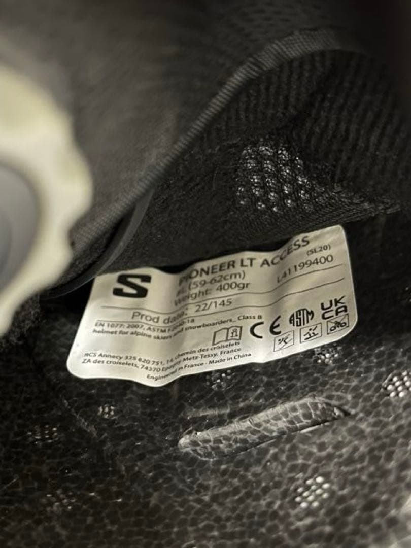 SALOMON PIONEER LT ACCESSグレー L ヘルメット