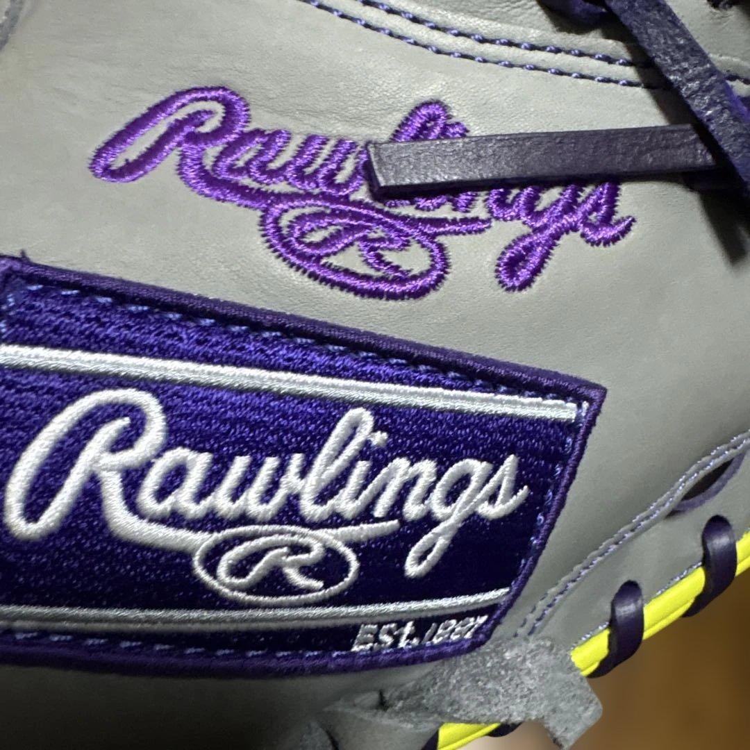Rawlings LGE-T20 軟式グローブ グレー/黒/紫/黄