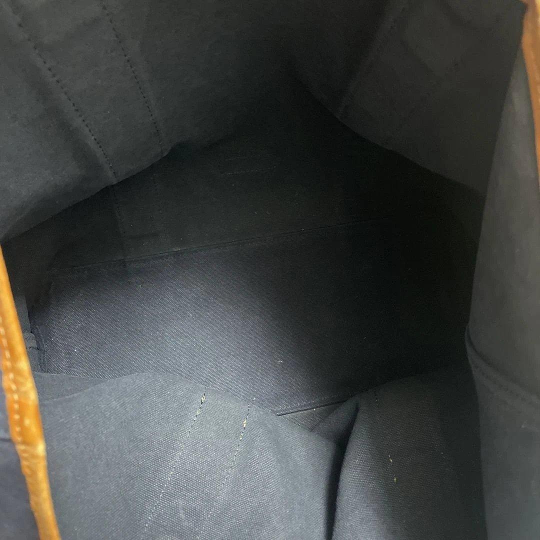 ポールスミス A4可 肩かけ可 トートバッグ ポーチ付き キャンバス 紺