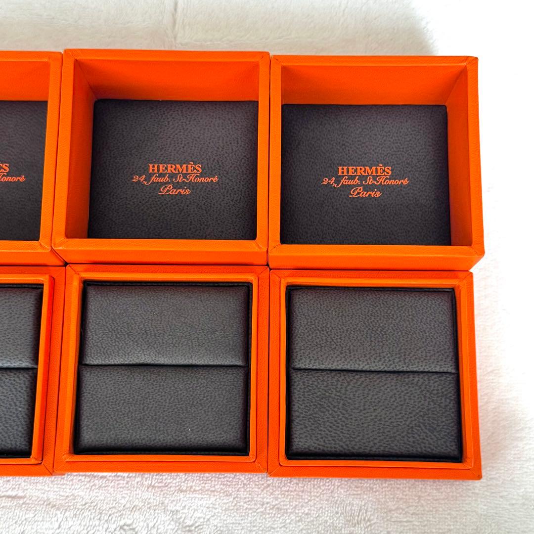 HERMES リング⠀空箱⠀オレンジ 　4箱　リボン付き