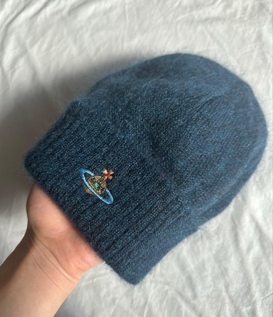 【ほぼ未使用・美品】Vivienne Westwood ニット帽 オーブ刺繍