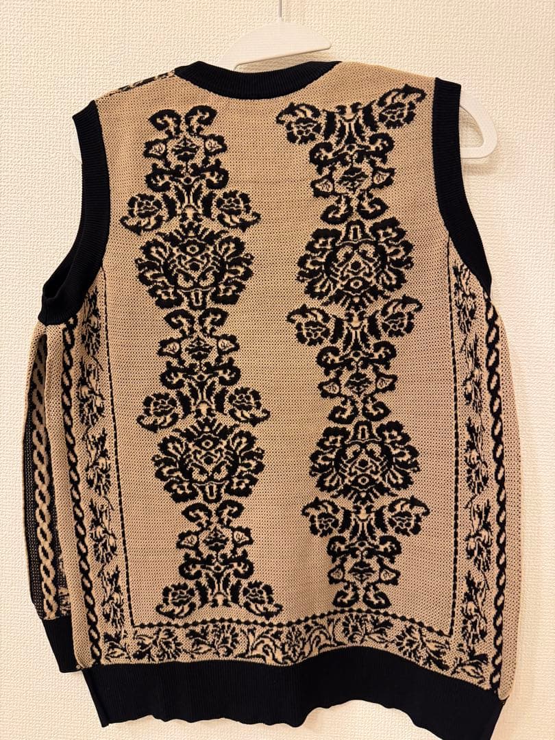 トップス MEDI REVERSIBLE VINTAGE FLOWER KNIT VEST