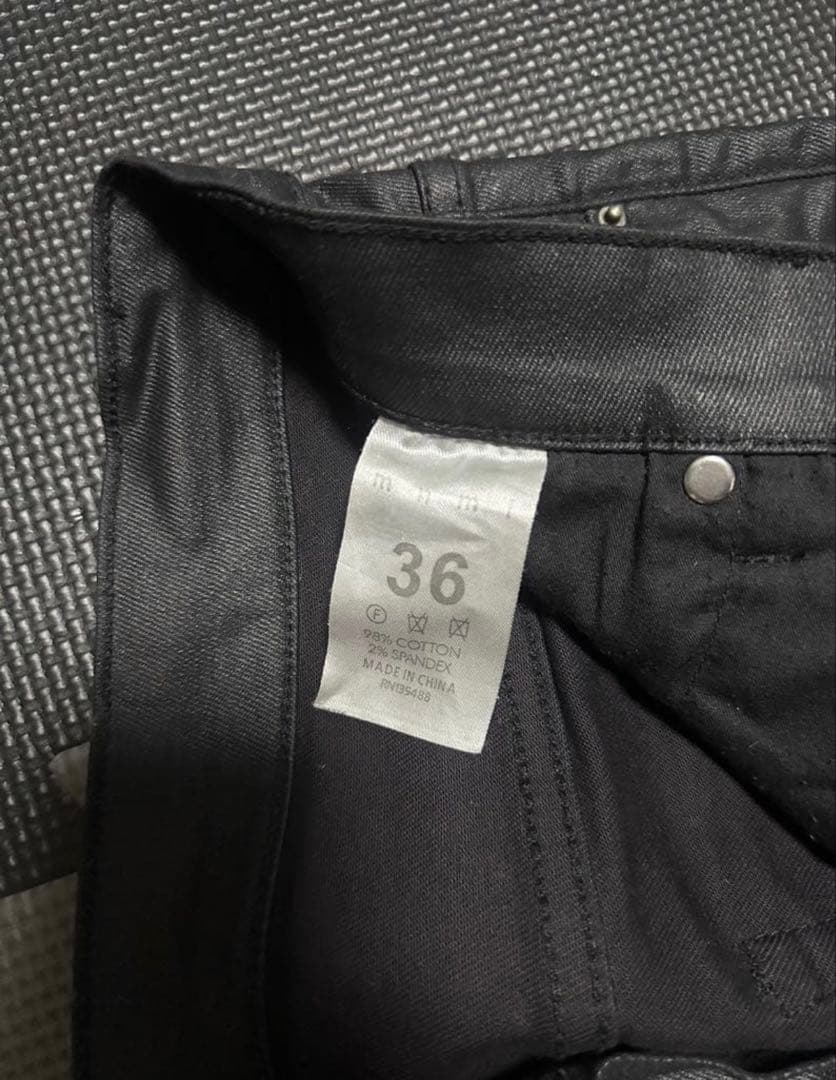 mnml ワックスコーティングスキニーデニム ストレッチ 36 レザー