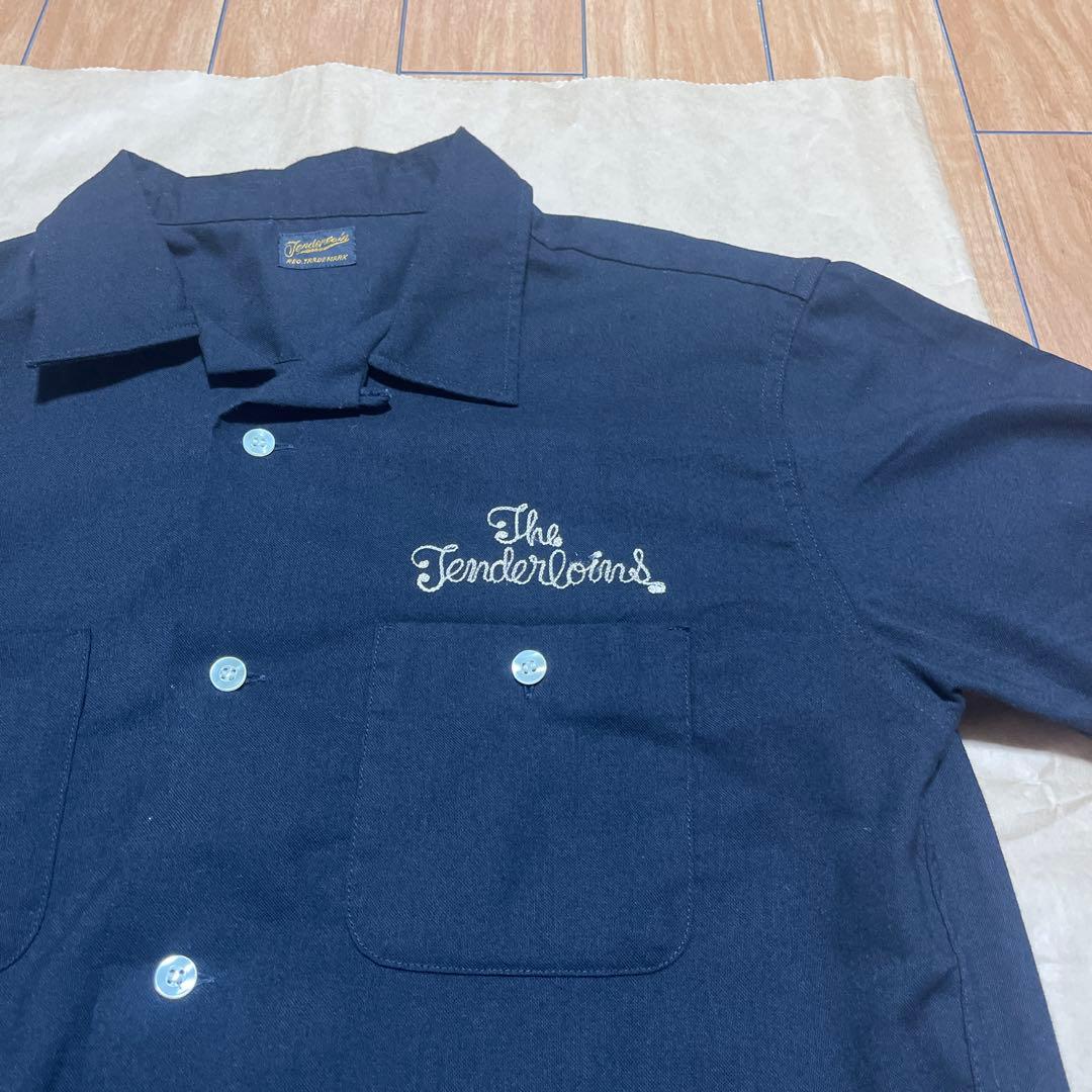 テンダーロイン　ボーリングシャツ　刺繍ロゴ　半袖シャツ