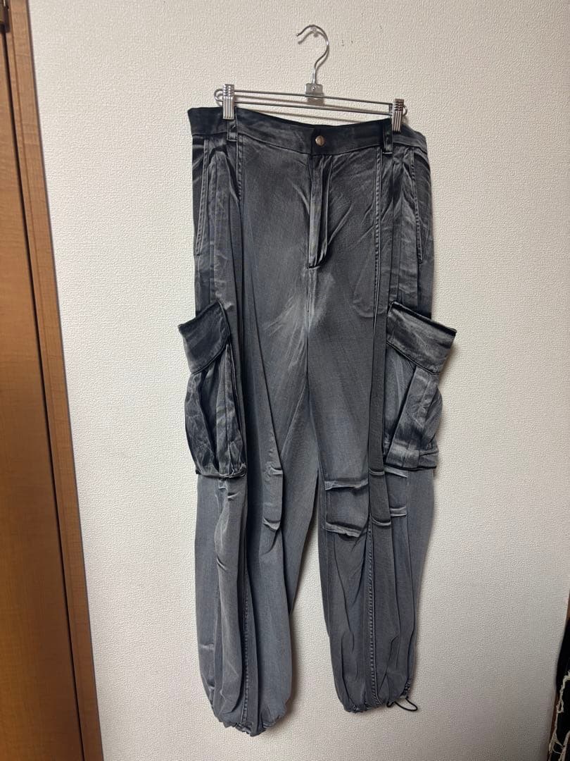 HARE コットンフェードカーゴパンツ　グレー