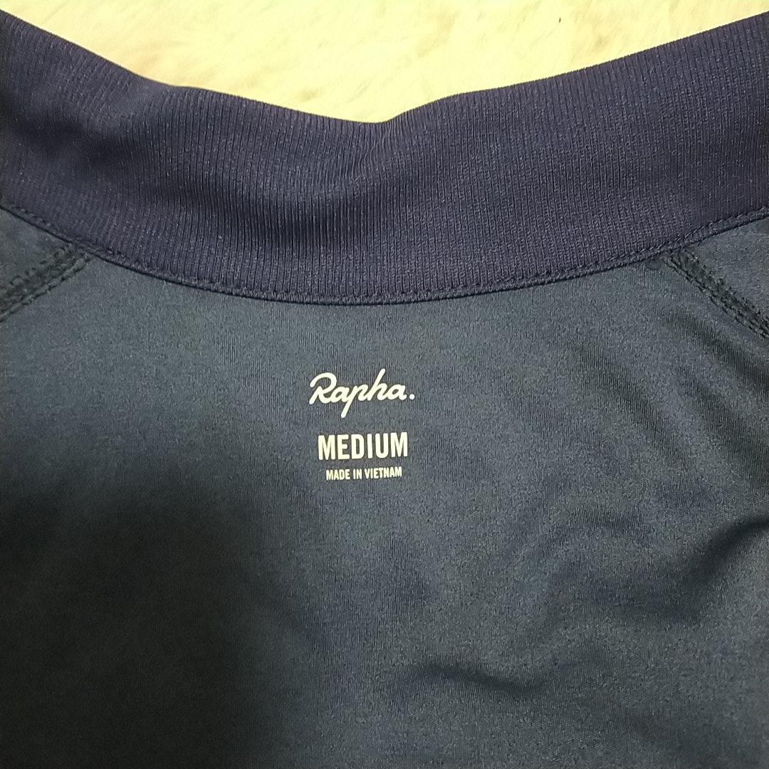 美品　rapha ラファ　半袖　サイクルジャージ　ネイビー　白　ライン　M
