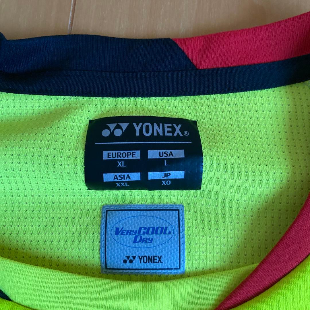 YONEX バドミントンウェア 蛍光イエロー JP XO