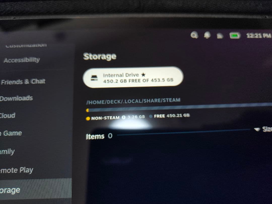 Steamdeck LCD 512GB 換装済み