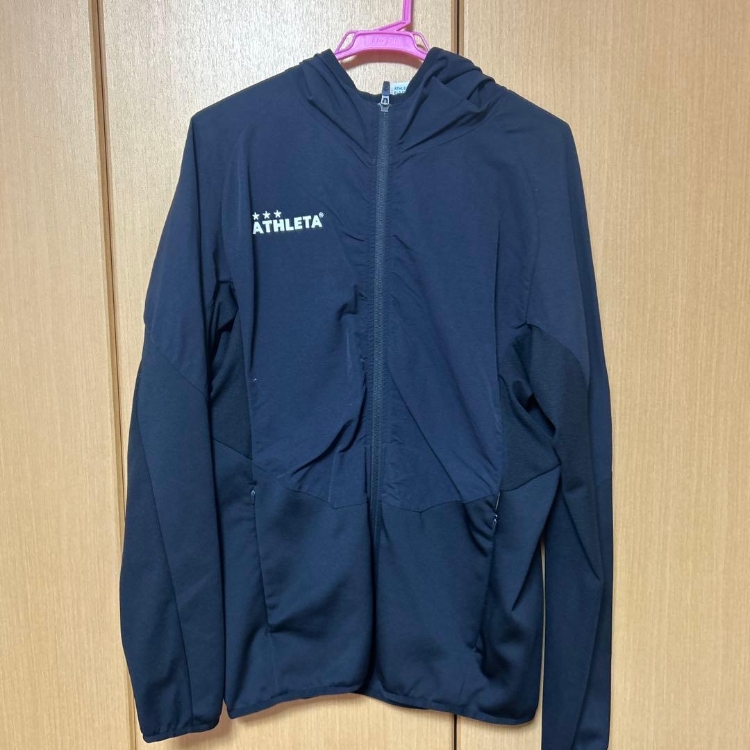 ATHLETA フード付きジャージ上下セット ブラック