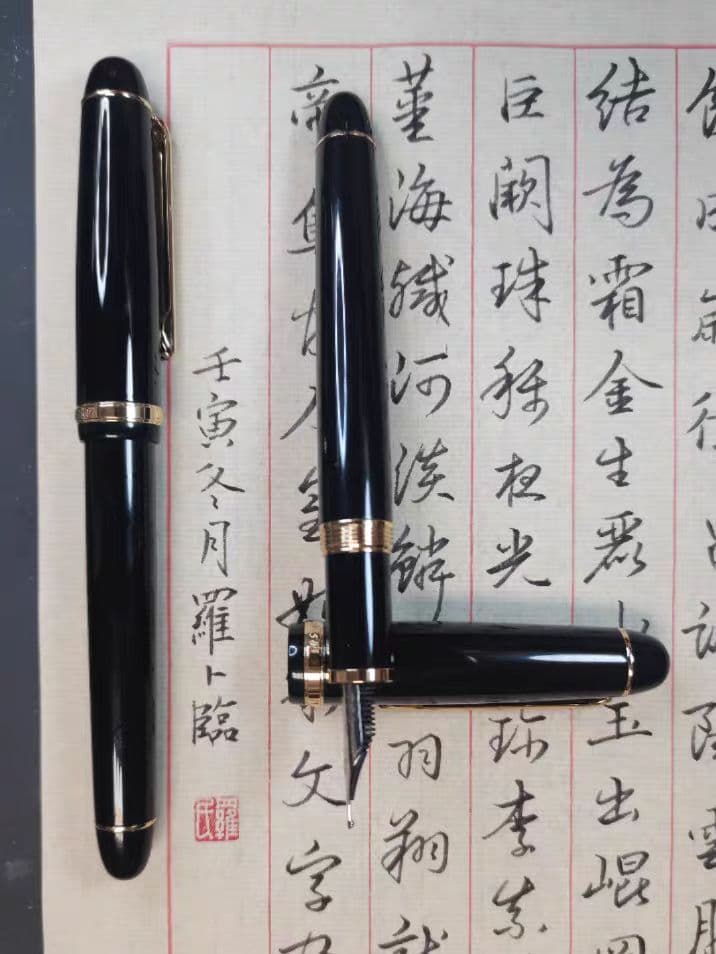 長刀研型万年筆  手研きペン先万年筆 長刀研二ブ万年筆