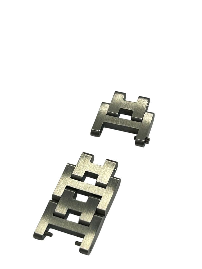 71474 エルメス　クリッパー　ブレス　金属ベルト　シルバー　3コマ