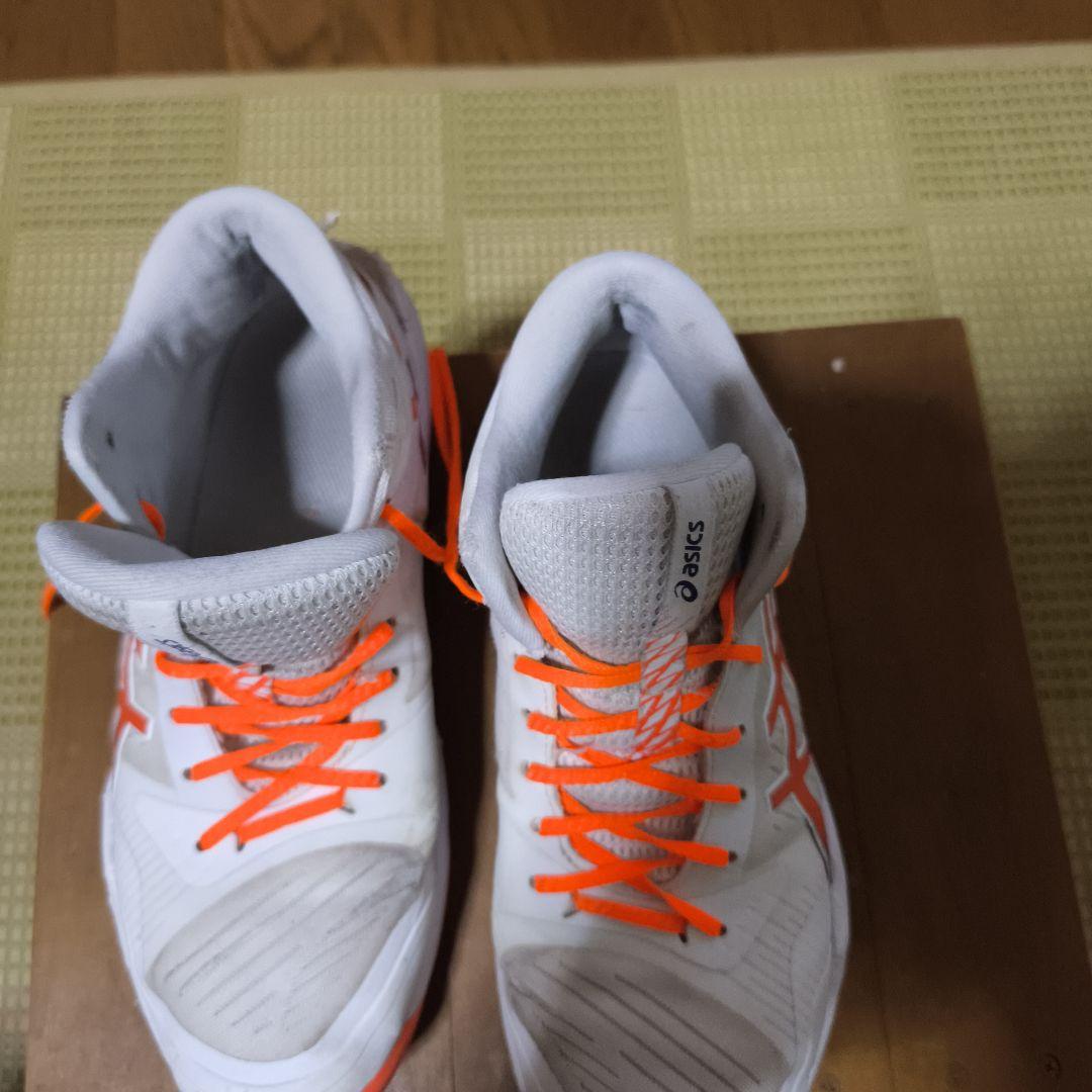 asics バレーボールシューズ ホワイト/オレンジ