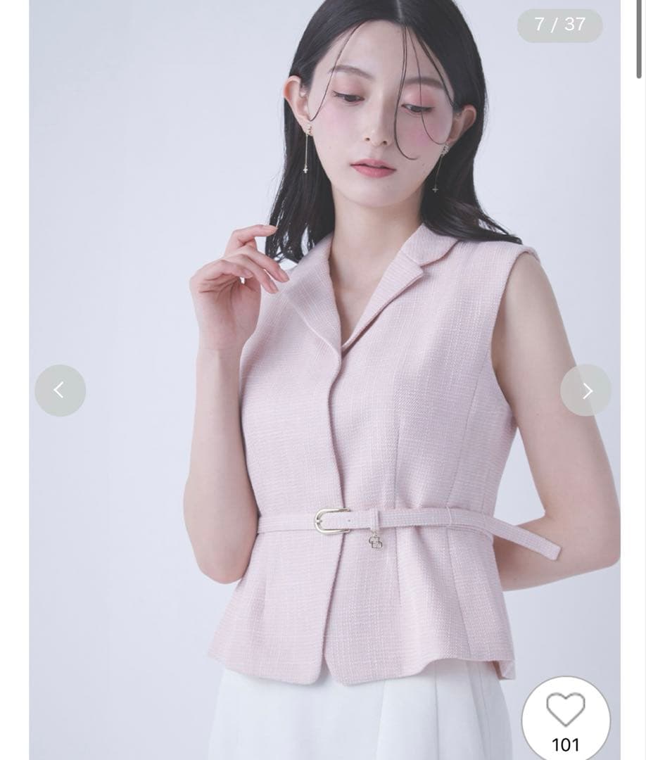 milk　【新品タグ付き】CELFORD ぺプラムショートジレ　38