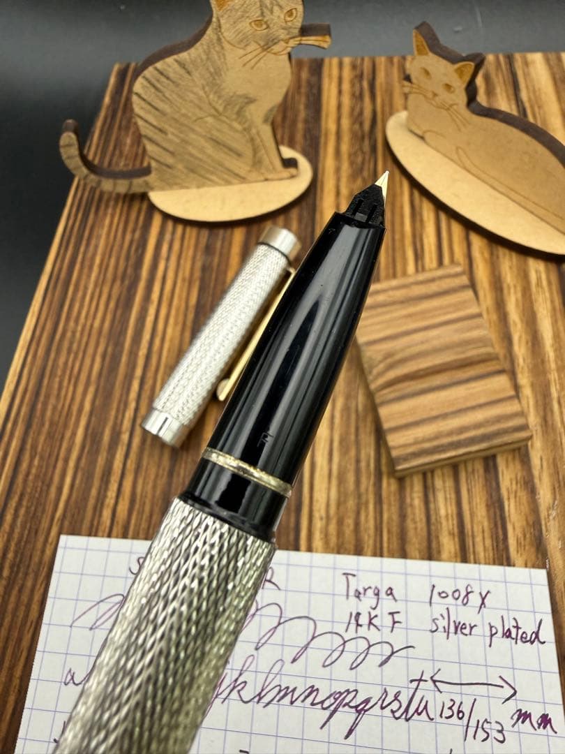 SHEAFFER 万年筆 タルガ 1008X バーレイ シルバープレート 14K