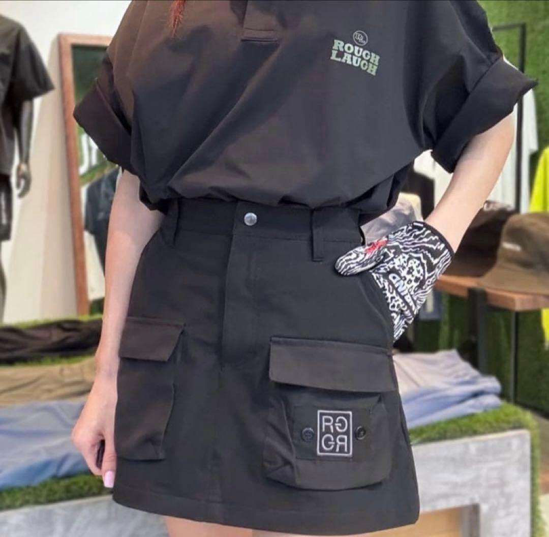 美品✨️ RUFFLOG ラフロッグ ハイパーストレッチゴルフスカート 黒