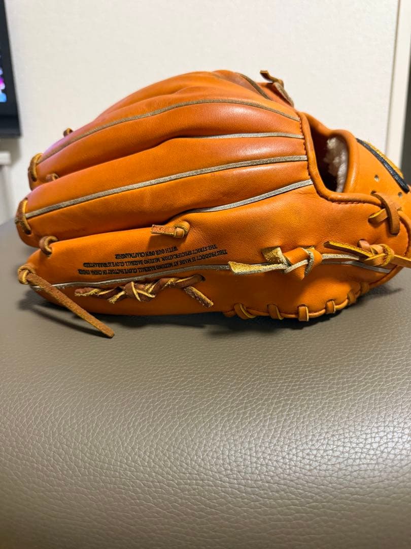 Mizuno Pro 軟式用レザーグローブ オレンジ　ビックM