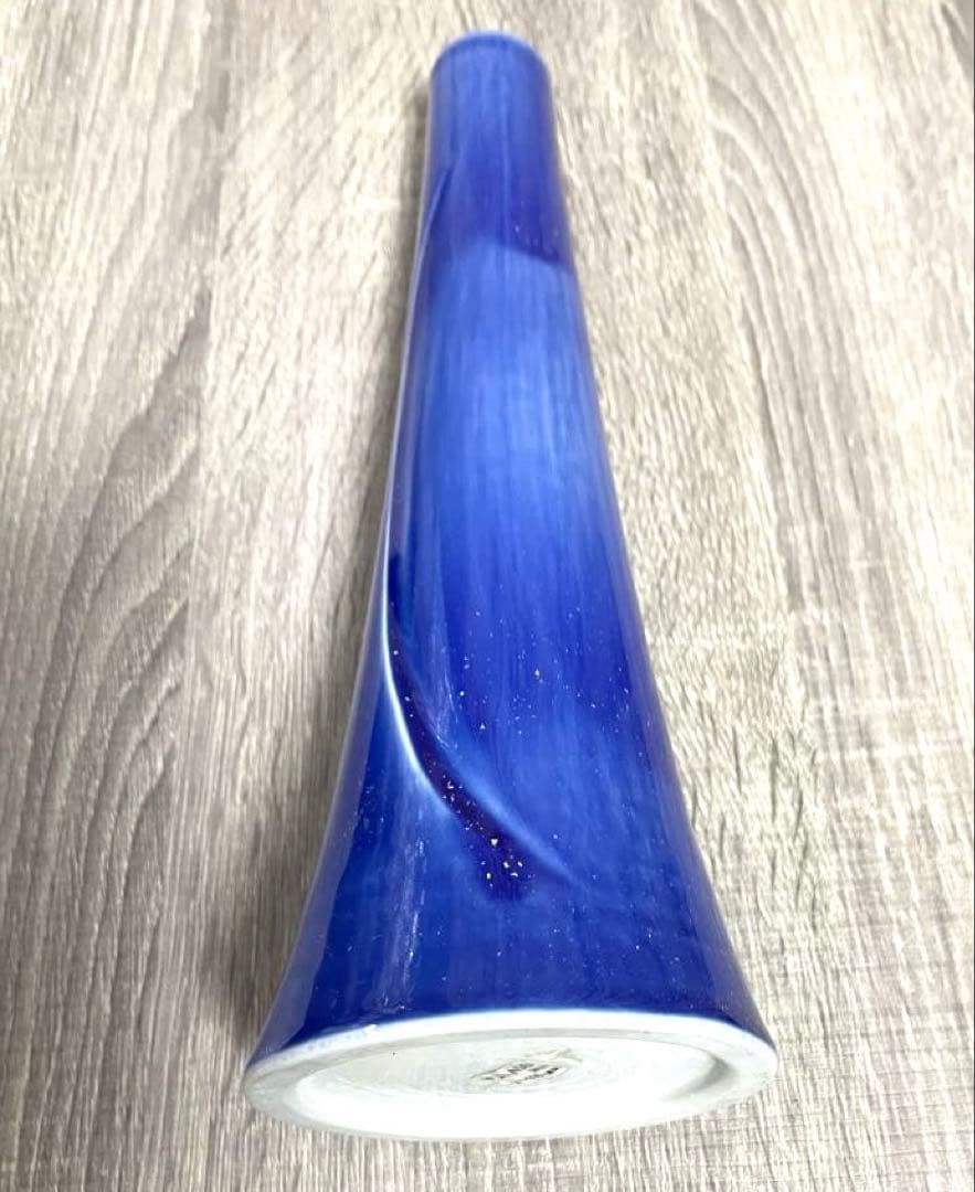 【京焼・清水焼】　「光斉」作/窯　瑠璃釉　花器　花入　茶道具　コバルトブルー